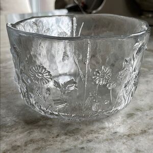 Kosta Boda Ulla Clear Glass Floral Bowl